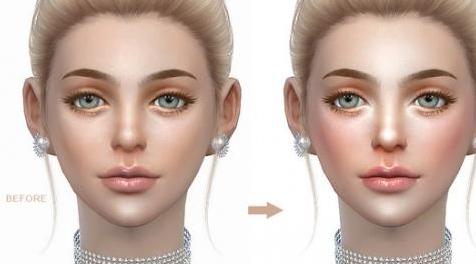 模拟人生4MOD：S-Club LL ts4 girl Blush 201702-女孩脸妆