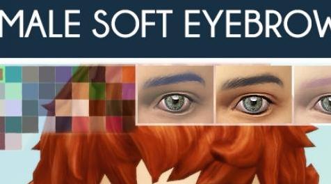 模拟人生4MOD：男性替换眉毛V2 by JSBoutique