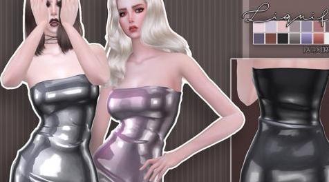 模拟人生4MOD：MYOBI-liquify-latexdress 性感乳胶衣服