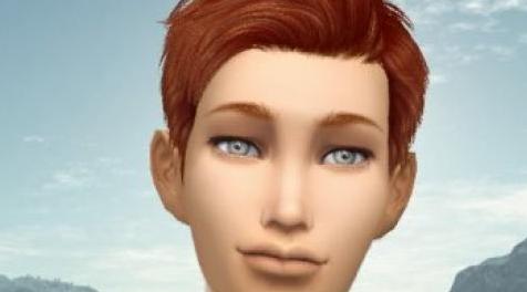 模拟人生4MOD：【发型MOD】男性高富帅短发 by kazarin