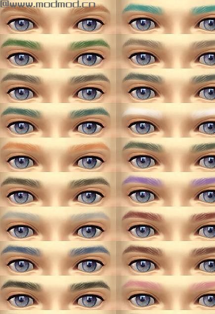 模拟人生4MOD：女性非替换眉毛 by jsboutique