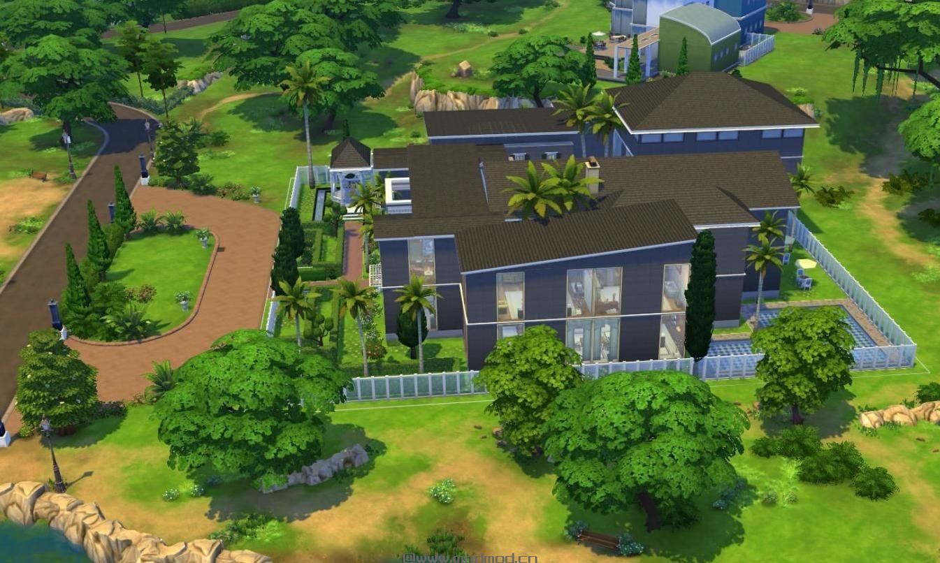 模拟人生4MOD：50X50 现代风格2层半时尚大宅 &ldquo;雲馨阁&rdquo;