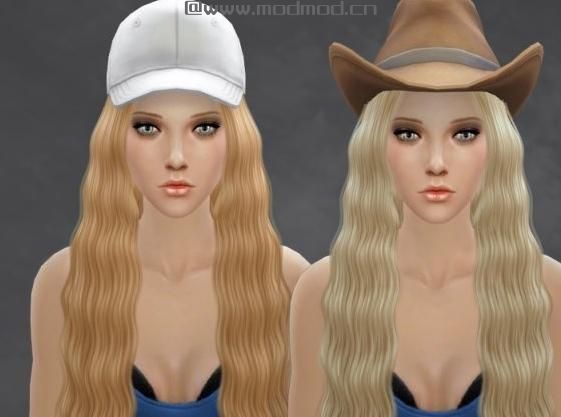 模拟人生4MOD： 女性波浪中分长发