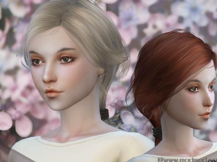 模拟人生4MOD：Wings hair sims4 F EIFO805 小清新女发一顶