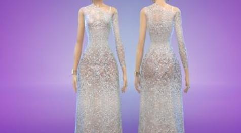 模拟人生4MOD：女性魅力闪光长裙 by Alexandra_Sine