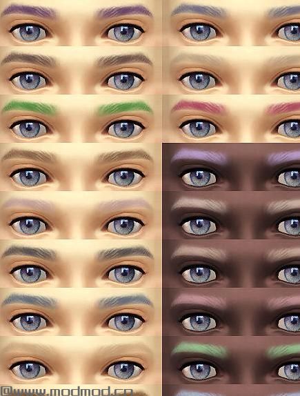 模拟人生4MOD：女性非替换眉毛 by jsboutique