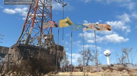 辐射4MOD：[汉化] 带动画的可建造旗杆 v1.0