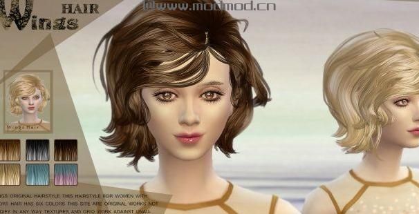 模拟人生4MOD：[WINGS HAIR] WINGS SIMS4 原创发型分享