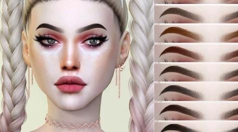 模拟人生4MOD：Reseda Eyebrows N129 眉毛