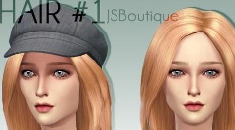 模拟人生4MOD：女性新建模中长发 by JSBoutique