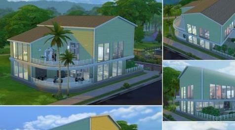 模拟人生4MOD：【3DM-Sims小组审核作品】无自定义 多功能房屋 30X20 彩色心情 实用小别墅