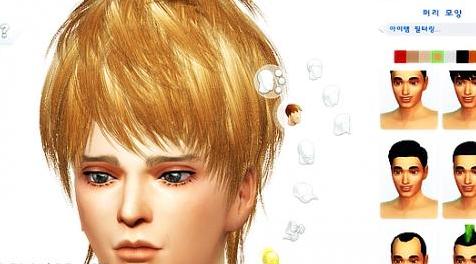 模拟人生4MOD：【发型MOD】帅气发型3T4 by ELA