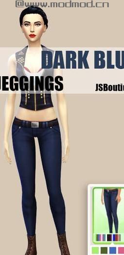 模拟人生4MOD：女式红黑条纹长裤+牛仔长裤