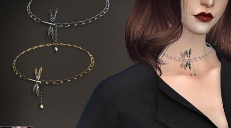 模拟人生4MOD：S-Club ts4 WM necklace F 201704-项圈