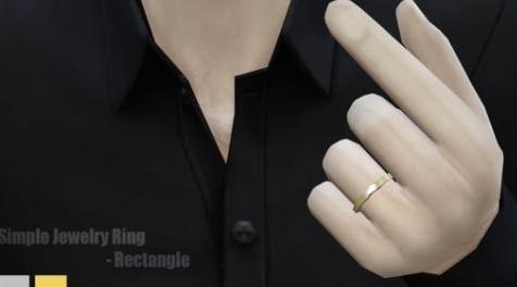 模拟人生4MOD：戒指 RUSTY_Simple+Jewelry+Ring_Rectangle
