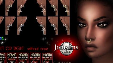 模拟人生4MOD：Jomsims Mashia杂项穿孔套装戒指