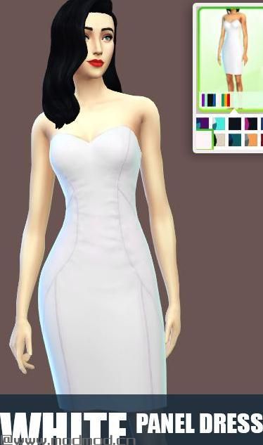 模拟人生4MOD：6套款式漂亮的白色连衣裙及上衣和相匹配的鞋子