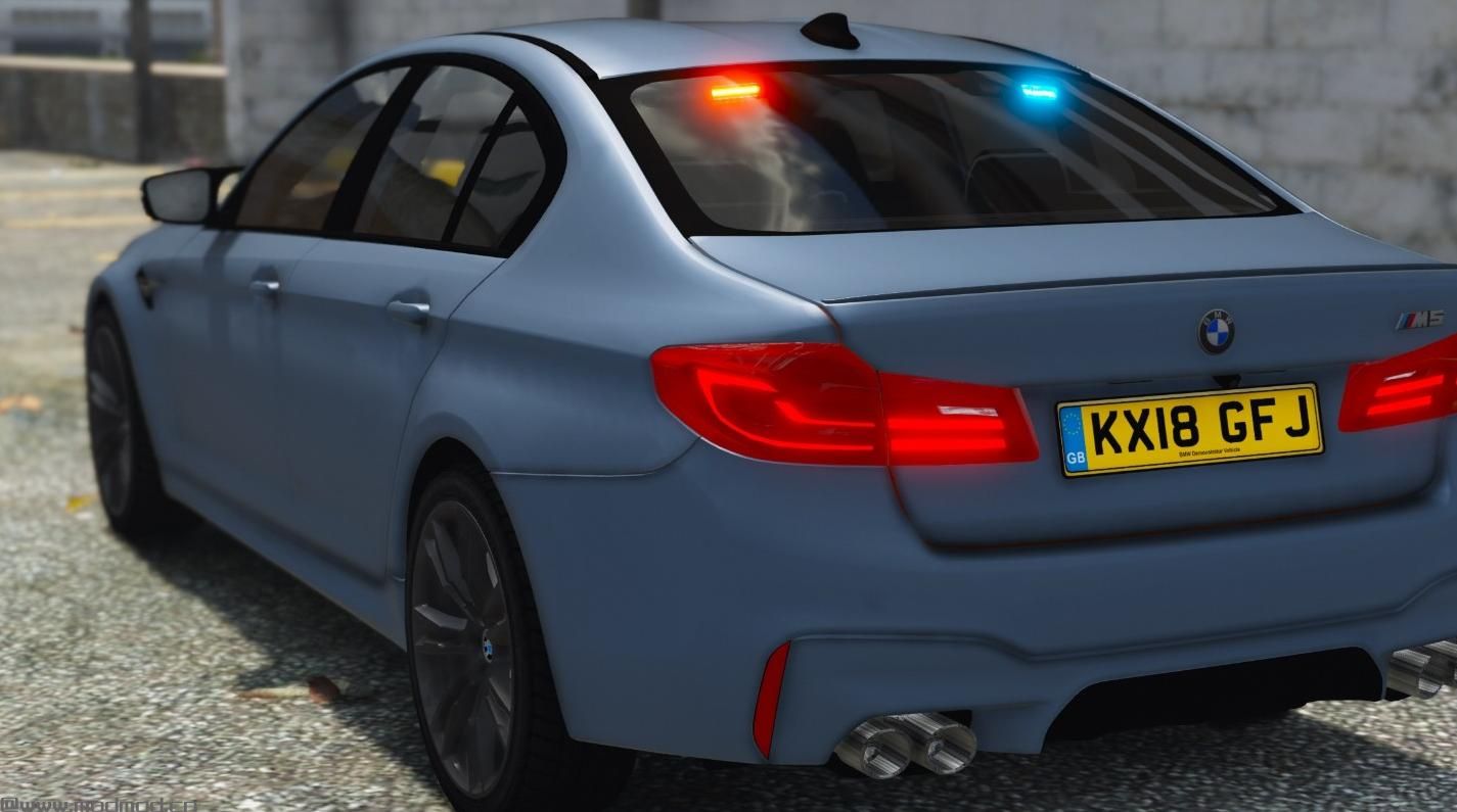 侠盗猎车手5MOD：2018年未标记的BMW M5 F90 [替换| ELS] V1