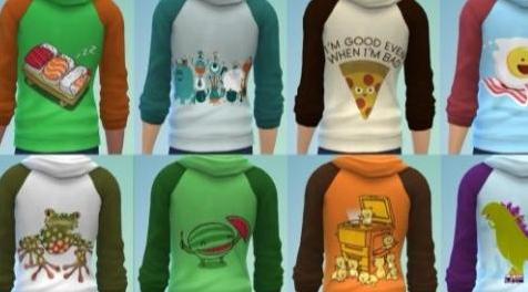 模拟人生4MOD：十二款带帽运动衫