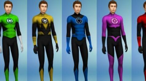 模拟人生4MOD：正义联盟系列COSPLAY服装；超人，神奇女侠，绿灯侠