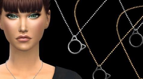 模拟人生4MOD：NataliS_Kitty pendant necklace 吊坠项链