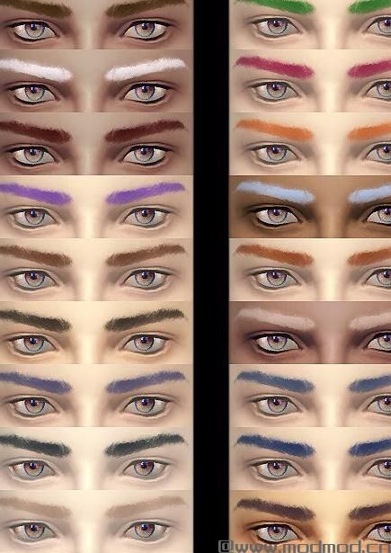 模拟人生4MOD：男性替换眉毛 by JSBoutique