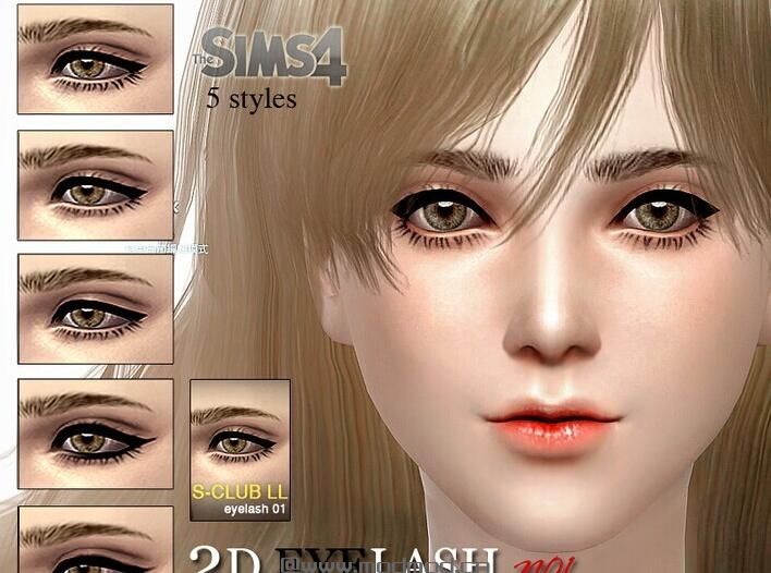 模拟人生4MOD：【化妆MOD】非常漂亮的眼睫毛，捏妹子必备！ by S-Club LL