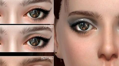 模拟人生4MOD：女士201702类肤色清淡眼影