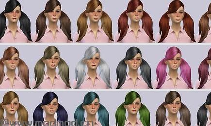 模拟人生4MOD： 女性新建模双马尾