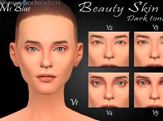 模拟人生4MOD：【皮肤MOD】女用美人皮 by MsBlue