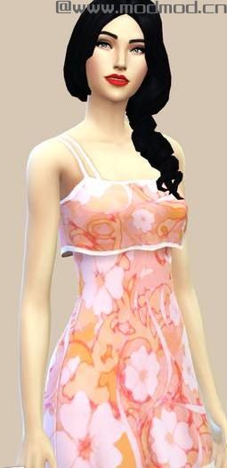模拟人生4MOD：小清新风格的碎花裙