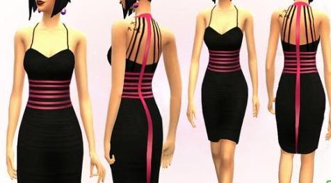 模拟人生4MOD：女性气质连衣裙by Simsimay