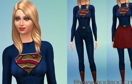 模拟人生4MOD：正义联盟系列COSPLAY服装；超人，神奇女侠，绿灯侠