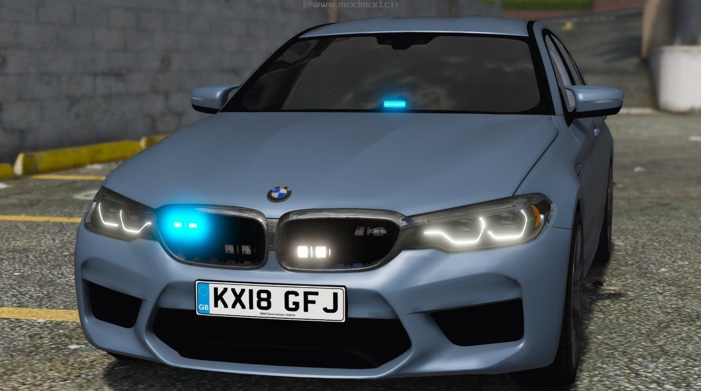 侠盗猎车手5MOD：2018年未标记的BMW M5 F90 [替换| ELS] V1