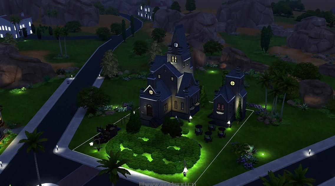 模拟人生4MOD：又是一年万圣节！万圣节专用哥特风格南瓜城堡！！祝大家万圣节快乐！！！