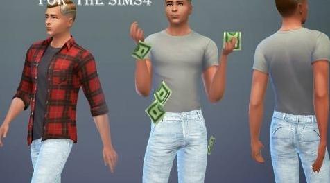 模拟人生4MOD：牛仔七分裤