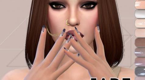 模拟人生4MOD：Nude Nails Pack Jade 指甲