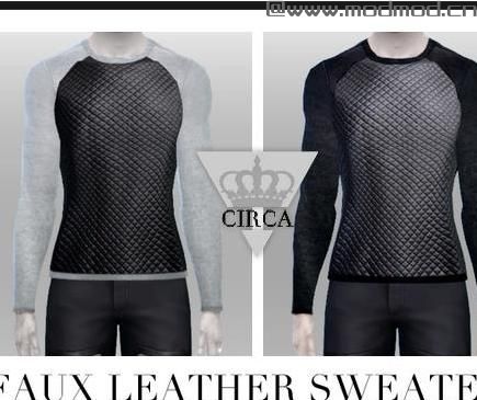 模拟人生4MOD：男性皮质上衣 by Circa