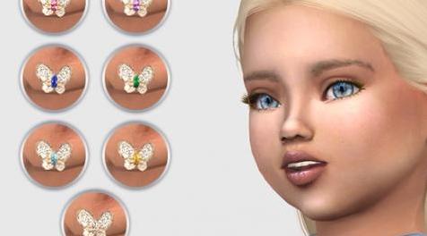 模拟人生4MOD：Mariposa Earrings For Toddlers 耳钉