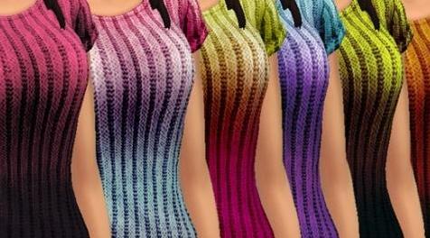 模拟人生4MOD：Rib Knit Shirt 针织衬衫