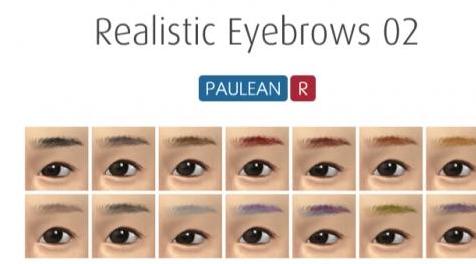 模拟人生4MOD：真实眉毛V2 by PauleanR