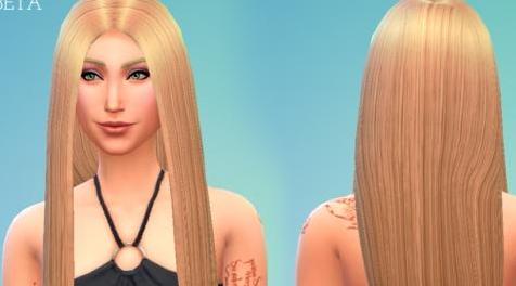模拟人生4MOD：【发型MOD】女性新模型中分长直发 by David