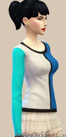 模拟人生4MOD：一件花型特别的女式开衫外套