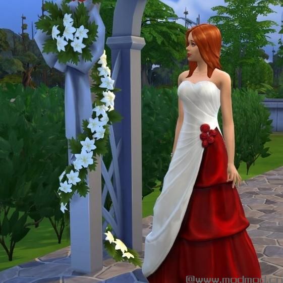 模拟人生4MOD：斯帕什拼接色婚纱 By FifthAce2007