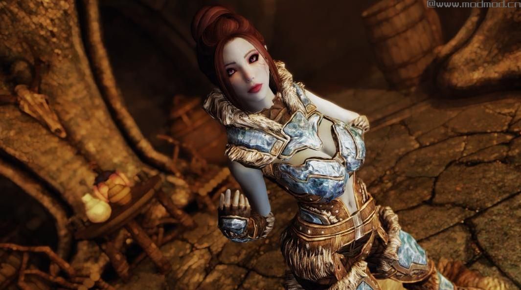 上古卷轴5：重置版MOD：Stalhrim盔甲-CBBE上半身滑轨
