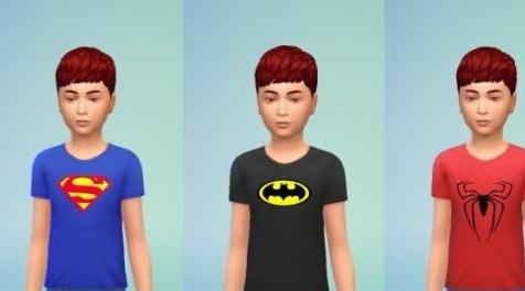 模拟人生4MOD：孩子的超级英雄T恤 By Snaitf