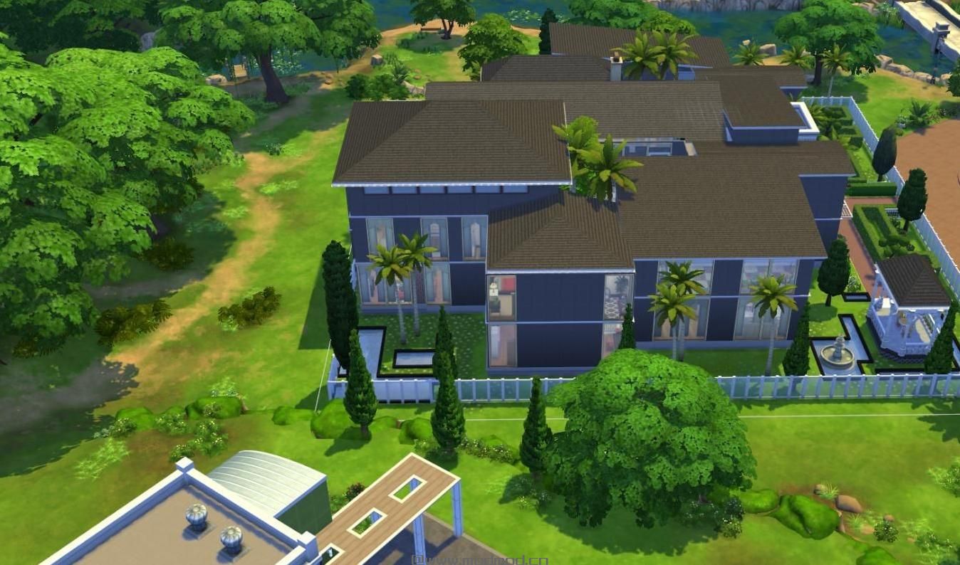 模拟人生4MOD：50X50 现代风格2层半时尚大宅 &ldquo;雲馨阁&rdquo;