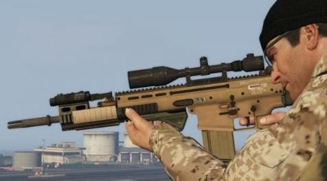 侠盗猎车手5MOD：SCAR-H DMR 2.0