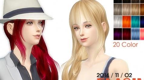 模拟人生4MOD：【发型MOD】女性NewSea家淑女长卷发 by ELA