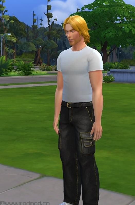 模拟人生4MOD：男式牛仔工装裤 By FifthAce2007